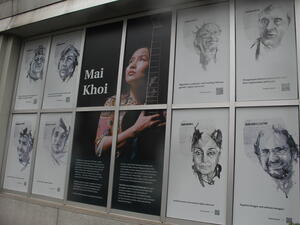A network of  100 free-expression organizations, this week is installing on the facade of the former Pittsburgh Post-Gazette building in downtown Pittsburgh an art exhibition titled “Faces of Free Expression.”