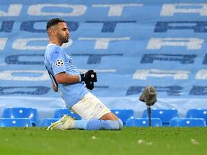  The Algeria international has said that his target is to finish his career at the Etihad Stadium after winning a third Premier League title (Photo: AFP)