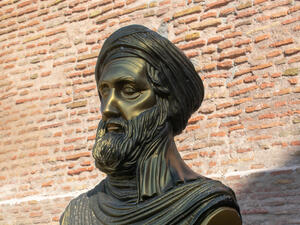 Ibn khaldoun Statue at the entrance of El Kasbah