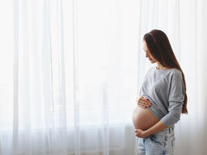 Young beautiful pregnant woman 