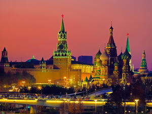Sunset over the Moscow Kremlin, Russia