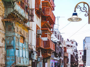 Old buildings at the historic area of Jeddah