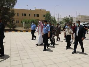 اطلع السفير السعودي في الاردن نايف بن بندر السديري، على سير العمل في منفذ حالة عمار - المدورة 