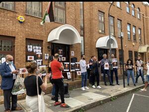 وقفة احتجاجية في لندن على اغتيال نزار بنات