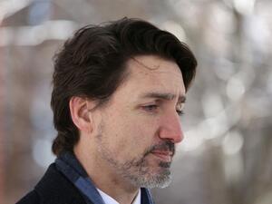  In this file photo taken on April 20, 2020 Canadian Prime Minister Justin Trudeau comments on the shooting in Nova Scotia during a news conference in Ottawa, Canada. Canada on May 27 formally apologized for interning more than 600 Italian-Canadians during World War II. Prime Minister Justin Trudeau, addressing the House of Commons, also apologized for harm suffered by members of the community, with about 31,000 declared "enemy aliens."  