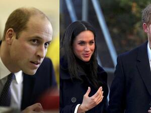 الأمير هاري والأمير ويليام وميغان ماركل