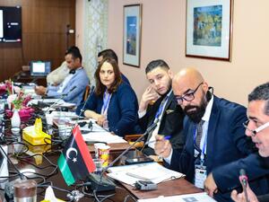 Representatives from the Prime Minister’s office, Ministry of Local Government, , Ministry of Interior, the Public Authority for Communication and Information, and Ministry of State for Displaced Affairs and Human Rights. Photo: ©UNDP Libya/Abdullah Hussin The project targets to strengthen crisis management coordination as well as to better equip national and local government structures with the aim of providing immediate and tailored response to the needs of people of Libya during a disaster or crisis.