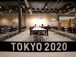A view of the main dining hall of the Olympic Village during a media tour of the Tokyo 2020 Olympic and Paralympic Village in Tokyo on June 20, 2021. (Photo: Behrouz MEHRI / AFP)