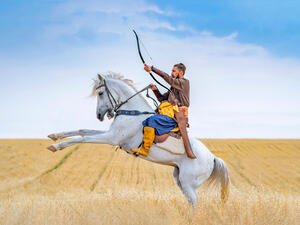 Turkish and ottoman costume horse riding archer