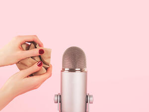 Woman hands with crumpled paper