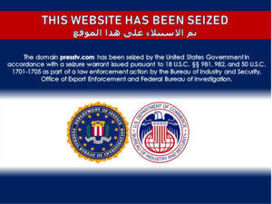 Iranian news websites were seized by the US government.