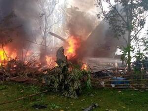 تحطم طائرة عسكرية فيليبينية على متنها 85 شخصا