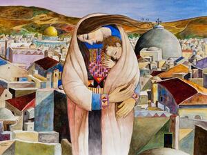 Mother and child, watercolors, 2009