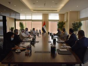 لبحث أطر توطيد أواصر العمل والتعاون المشترك معالي عبيد حميد الطاير يلتقي فريد بلحاج نائب رئيس مجموعة البنك الدولي لمنطقة الشرق الأوسط وشمال أفريقيا