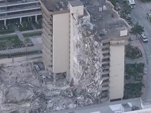 انهيار المبنى السكني في فلوريدا الأمريكية 