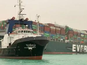 Ever Given ship stuck in the canal for six days