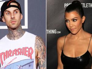 كورتني كارداشيان وترافيس باركر