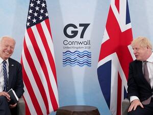 الرئيس الأمريكي جو بايدن ورئيس الوزراء البريطاني بوريس جونسون