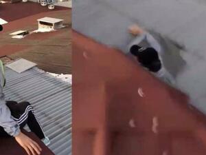 سقوط فتاة تركية أثناء تصوير فيديو تيك توك