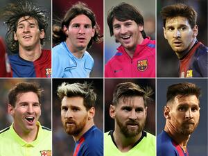 ميسي عبر السنين مع برشلونة