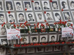 A human rights exhibition on Iran during the international campaign to demand justice for the victims of the 1988 massacre, held near the French National Assembly in Paris, November 14, 2017. © 2017 Siavosh Hosseini/TME/SIPA “Universal jurisdiction laws are a key tool against impunity for heinous crimes, especially when no other viable justice option exists,” Jarrah said.