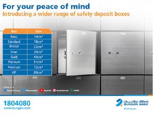بنك برقان يطلق خدمة صناديق أمانات مطوّرة 