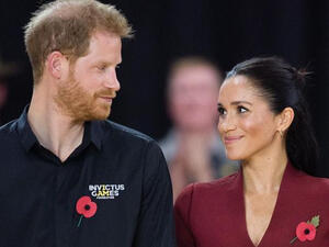 The clip features the Duchess of Sussex chatting on a video call 