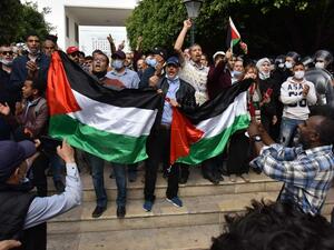 Pro-Palestinian protest in Rabat 