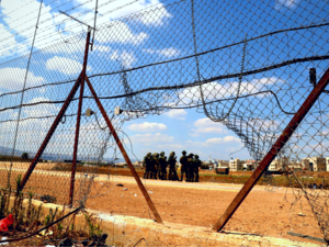 Security fence in the West Bank town of Jenin