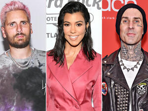 كورتني كارداشيان وترافيس باركر وسكوت ديسك