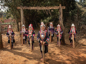 Akha tribe Villages, Chiang Rai Province, North Thailand.