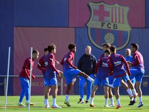 جانب من تدريبات برشلونة