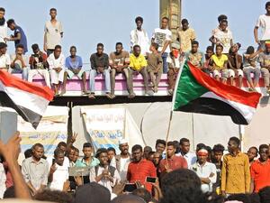 Protesters in the Port of Sudan 