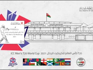 بريد عُمان تصدر طابعاً تذكارياً بمناسبة استضافة السلطنة لبطولة كأس العالم للكريكت T-20 لعام 2021