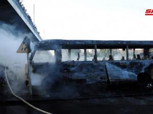 تفجير عبوتين ناسفتين بحافلة للجيش السوري