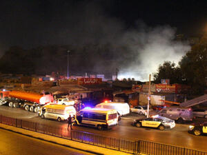 حريق في مجمع رغدان