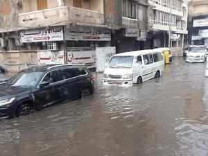 امطار غزيرة في الاسكندرية