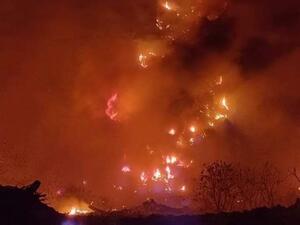 الحرائق المستعرة في لبنان