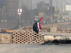 Protester in Khartoum 