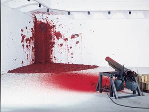 artist Anish Kapoor work displayed at Burj Al Arab