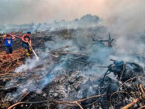 Firefighters in Indonesia 