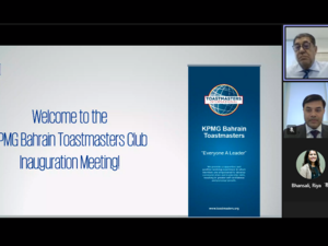 نادي توستماسترز التابع لشركة كي بي إم جي في البحرين يتسلّم الميثاق الرسمي من نادي "توستماسترز إنترناشونال"