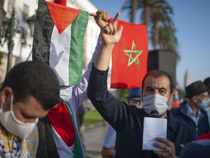 محتجون مغاربة