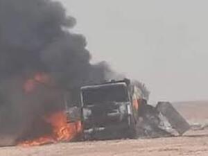 تدمير شاحنتين جزائريتين