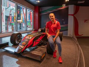 First Female Member of the Ferrari Driver Academy Maya Weug Visits Ferrari World Abu Dhabi