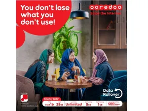باقات ’شهري‘ الجديدة من Ooredoo تتيح لعملائها تحويل البيانات غير المستخدمة لضمان استمتاعهم بالإنترنت لأطول فترة ممكنة