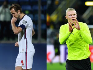 Harry Kane and Erling Haaland (Photo: AFP)