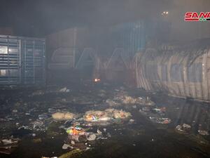 شحنة أسلحة إيرانية في ساحة الحاويات في ميناء اللاذقية