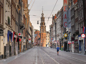 Amsterdam during a partial lockdown due to COVID-19