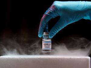 A new needle-free Covid vaccine that uses a jet of air to push it through the skin.